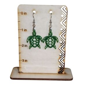 Emerald Tide Acrylic Drop Earrings